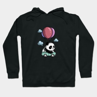 Cute Panda Riding Air Balloon Hoodie